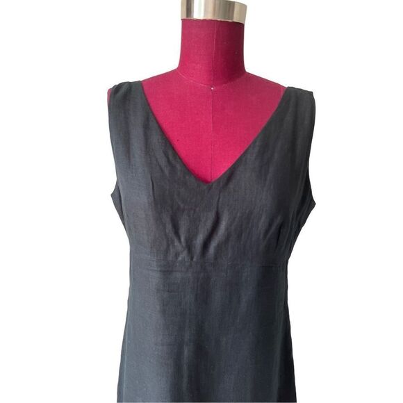 Banana Republic Black Maxi Sleeveless V-neck Dress size 8 Lined - Picture 6 of 8